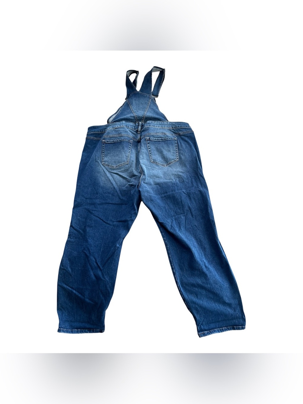 Torrid Distressed Dark Blue Denim Overalls - Picture 2 of 7